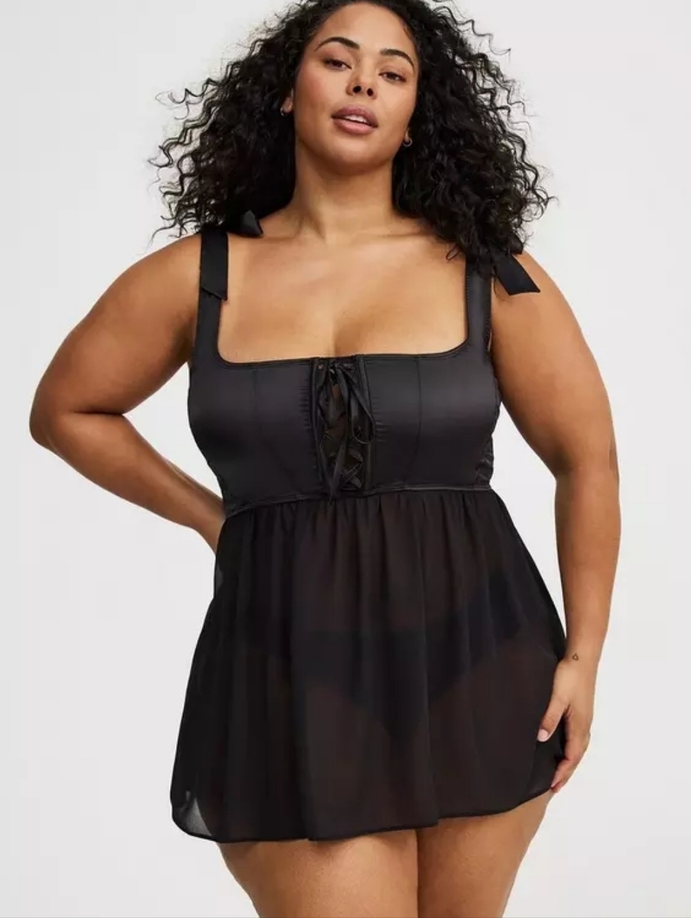 TORRID 5X Bustier Chiffon Babydoll
